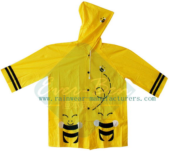 PVC kids rain jacket